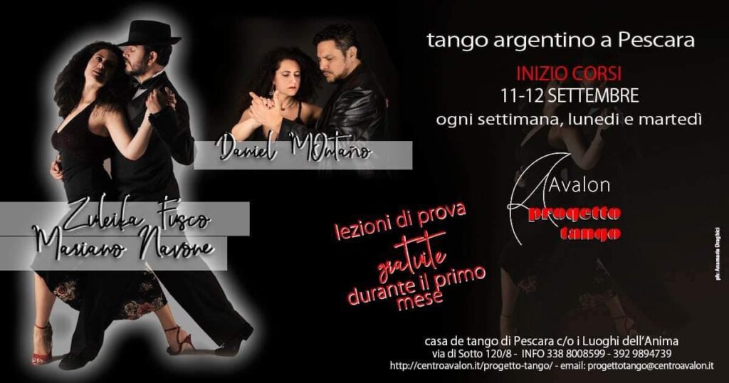 Inizio corsi di tango | 11-12 settembre 2023 Pescara