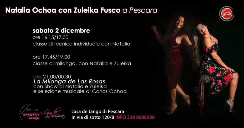 Natalia Ochoa con Zuleika Fusco a Pescara | 2 dicembre 2023
