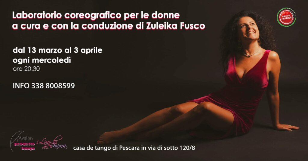 Laboratorio coreografico per le donne condotto da Zuleika Fusco | dal 13 marzo al 3 aprile